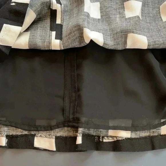 GAP Circle Skirt 10 Reg Black White Back Zip Lined NWT - Picture 8 of 10